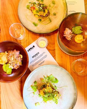 1. Gang: Scrambled Tofu auf Brot  at ANOAH in Zurich