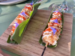 An amuse bouche of baby corn.  at ANOAH in Zurich