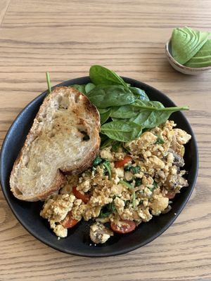 Scrambled tofu at Plantiful - Plant-based Cafe in Bangkok