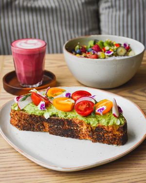 Avoa toast at Plantiful - Plant-based Cafe in Bangkok