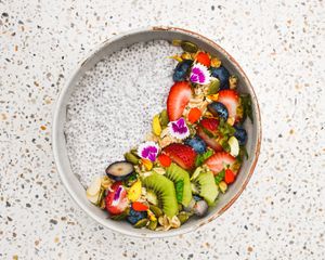 Coconut chia pudding at Plantiful - Plant-based Cafe in Bangkok