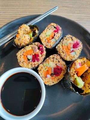 Carrot nori rolls at Plantiful - Plant-based Cafe in Bangkok