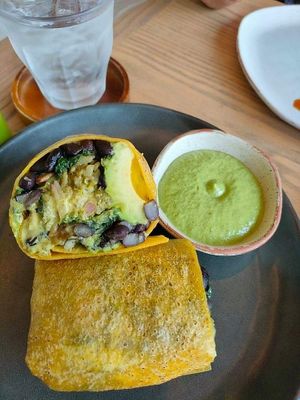 Pumpkin Burrito at Plantiful - Plant-based Cafe in Bangkok