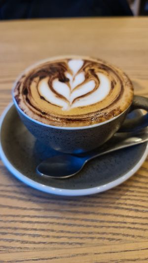 Flat white with Oat Milk at Plantiful - Plant-based Cafe in Bangkok