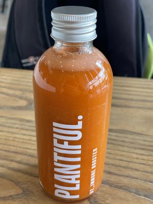 Immune booster juice, 130 baht (plus 5% service charge)  at Plantiful - Plant-based Cafe in Bangkok
