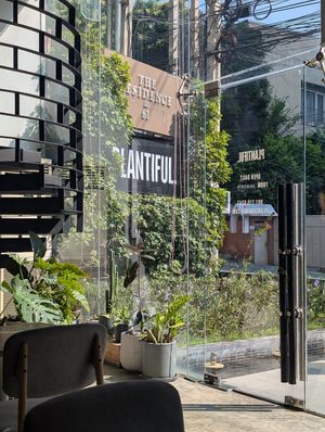 The sign at Plantiful - Plant-based Cafe in Bangkok