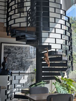 Staircase at Plantiful - Plant-based Cafe in Bangkok