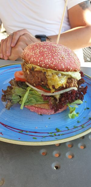 Veganer Burger at Stern in Villach
