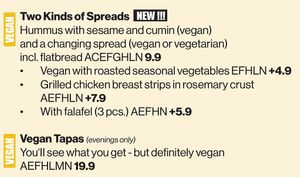 Vegan starters at Stern in Villach
