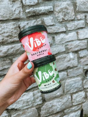 Raspberry ripple, mint choc chip 🍦  at Kiosk in Lyme Regis