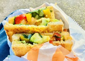 Vegan Toastie...  at Kiosk in Lyme Regis