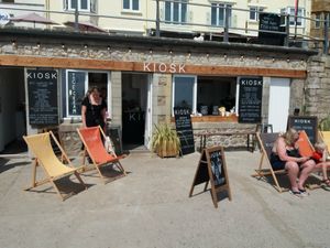 Kiosk, on the Cart Road (Marine Parade) at Kiosk in Lyme Regis