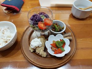 Lunch set meal at Pupu Kitchen and Health Food Shop in Nagoya