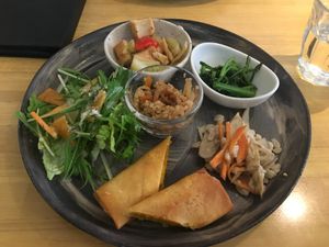 The daily lunch set at Pupu Kitchen and Health Food Shop in Nagoya
