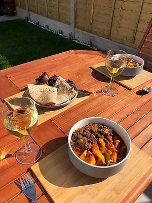 Meals we eat at home.  at Hidden Jewel Vegan Curries in Saltburn-by-the-sea