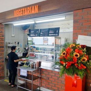 Stall front at Origanics 启点 - Vegetarian - NUS The Deck in Northeast Singapore