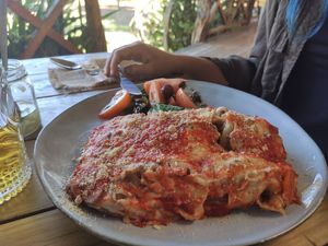 Lasagna dish at Liola Foods in Sedgefield