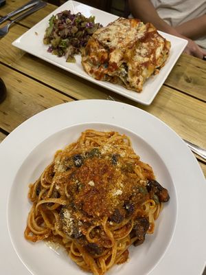 Lasagna & Linguine Puttanesca  at Liola Foods in Sedgefield
