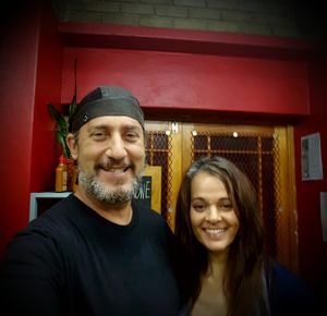 Guilio and Thea - owners of Liola at Liola Foods in Sedgefield