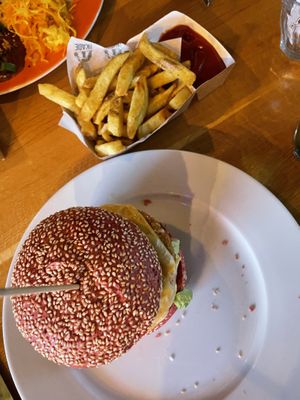 Vegan burger  at Stadsstrand De Kade in Alkmaar