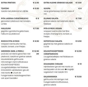 vegan options at Rodos in Leiden