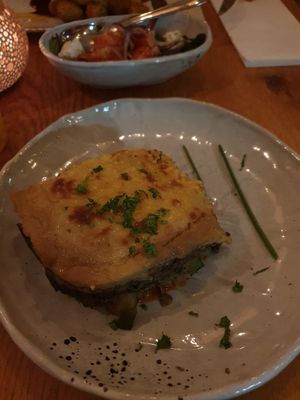 Vegan moussaka at Rodos in Leiden