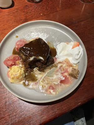 Sticky toffee pudding  at The Millstone in Omagh