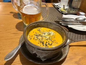 Pumpkin soup  at Hotel Sněžka in Spindleruv Mlyn