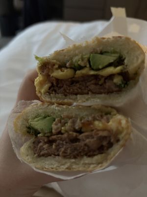 Just egg, beyond sausage, chimichurri, guacamole.  at Cafecito in Chicago