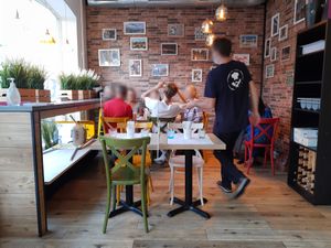 Indoor seating at Street Beirut in Nyon