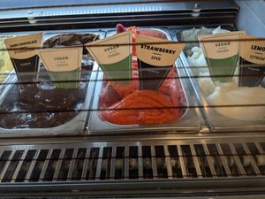 Vegan flavors at Gelateria Pichler in Budapest