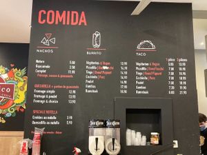 Menu Board. Bowls are an option  at Taco Rico - Plainpalais in Geneva
