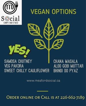 Vegan options cheat sheet! Save this one! at Meaford Social in Meaford