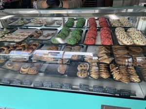 pastry case!   at Toluca Bakery and Cafe in Los Angeles