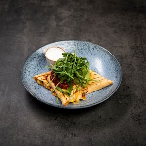 Vegetarian Quesadilla at Egon Tromsø in Tromsoe