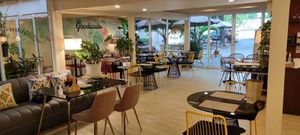 Peaceful interior during Songkran at Goodsouls Kitchen in Bangkok