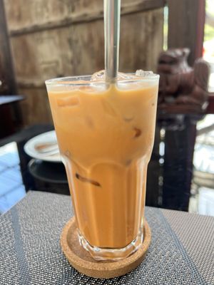Thai tea with almond milk  at Goodsouls Kitchen in Bangkok