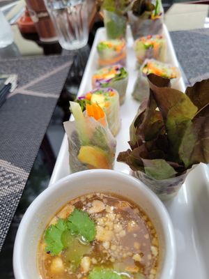 Fresh rolls. Nicely presented at Goodsouls Kitchen in Bangkok