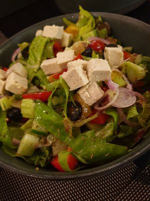 Greek Salad with Feta cheese at Goodsouls Kitchen in Bangkok