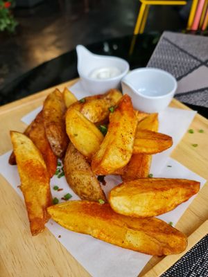 Home cooked chunky chips! 😋 at Goodsouls Kitchen in Bangkok