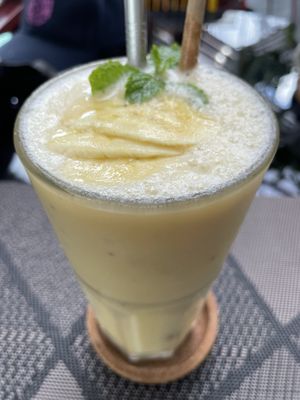Banana and pineapple smoothie, 110 baht  at Goodsouls Kitchen in Bangkok
