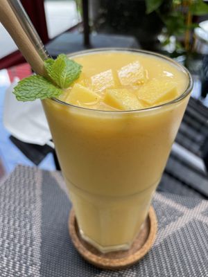 Mango smoothie, 125 baht  at Goodsouls Kitchen in Bangkok