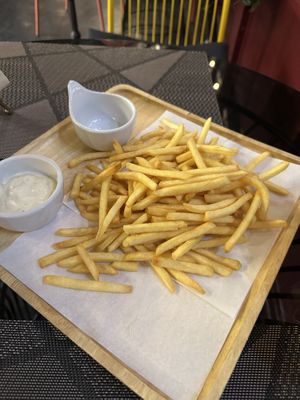 Mountain of fries, always great portions!   at Goodsouls Kitchen in Bangkok