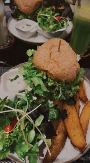 Mushroom cheese burger (295 THB)  at Goodsouls Kitchen in Bangkok