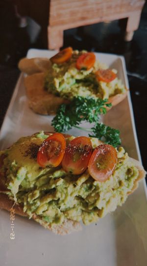 Garlic bread avocado (155 THB)  at Goodsouls Kitchen in Bangkok