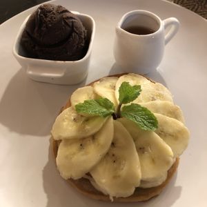 Yummy pancakes and chocolate ice cream. at Goodsouls Kitchen in Bangkok