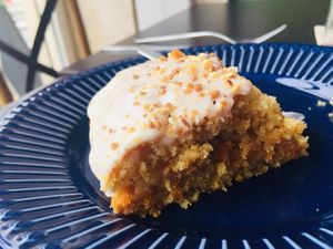 Carrot cake  at Lemon Perk in Bayeux