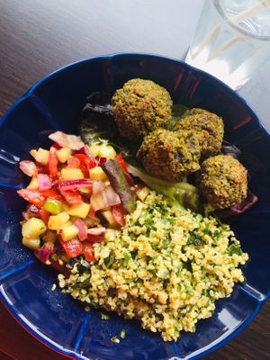 tabbouleh falafel at Lemon Perk in Bayeux