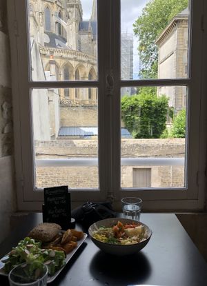 View from our table 🤩  at Lemon Perk in Bayeux