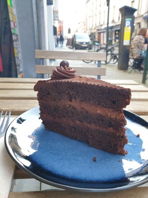 Chocolate cake at Lucifer Lives in Brussels
